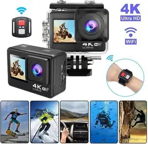 Dual Screen 4K Sport Camera 170° Action Camera Ultra HD 30MP Wifi Waterproof UK