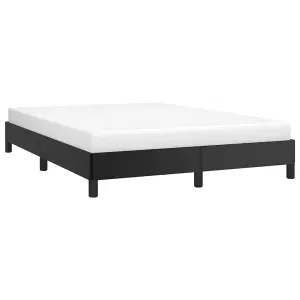 Berkfield Bed Frame Black 135x190 cm 4FT6 Double Faux Leather