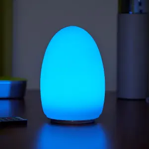 Auraglow Rechargeable Cordless Colour Changing LED Table Lamp - EGG