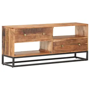 Berkfield TV cabinet 120x30x50 cm Rough Acacia Wood