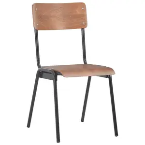 Berkfield Dining Chairs 4 pcs Brown Solid Plywood Steel