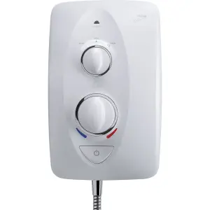 Mira Sprint Gloss White Manual Electric Shower, 10.8kW