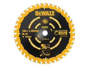 Dewalt DT10303 Cordless Circular Saw Blade 184 x 16 x 40T Extreme Framing DWE560