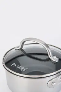 Prestige Scratch Guard Silver Round Stainless Steel Non-Stick Cookware Pan Set Pack of 5