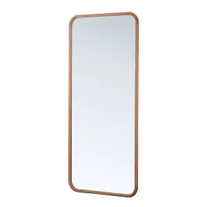 Oak Framed Curved Wall Mirror 180x80cm