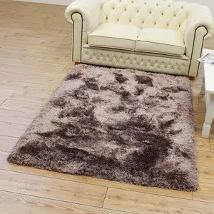 Pink Handmade , Luxurious , Modern , Plain , Shaggy , Sparkle Easy to Clean Rug for Living Room, Bedroom - 200cm X 300cm