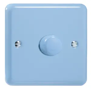 Varilight 1-Gang 2-Way V-Pro Push On/Off Rotary LED Dimmer 1 x 0-120W Duck Egg Blue