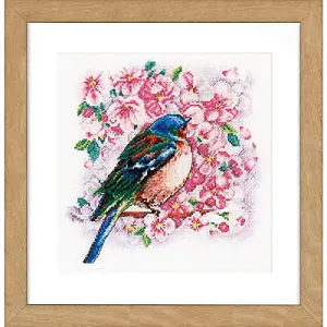 BIRD BETWEEN BLOSSOM - Counted Cross Stitch Kit: Bird Between Blossom - Vervaco