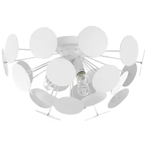 Beliani Modern Ceiling Lamp White MARITSA