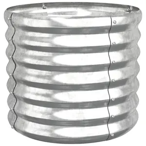 Berkfield Garden Planter Powder-coated Steel 40x40x36 cm Silver