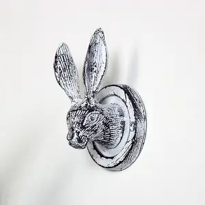 Melody Maison Antique White Hare Head Coat Hook