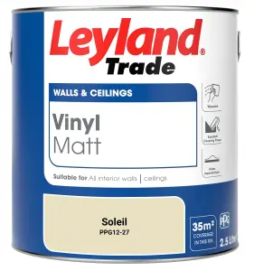 Leyland Trade Vinyl Matt Walls & Ceilings Emulsion Paint Soleil (PPG12-27) 2.5L