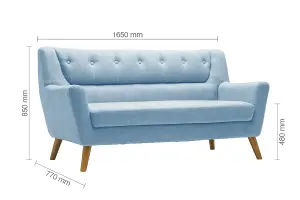 Birlea Lambeth Large Sofa Duck Egg Blue