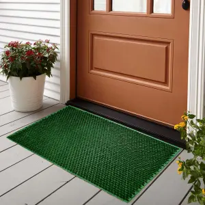 GoodHome Guadalc Green Artificial grass Scraper mat, 40cm x 60cm