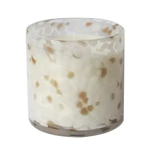 Fresh Linen Scented Glass Soy Wax Candle