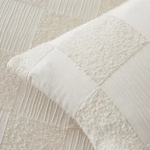 Catherine Lansfield Soft Checkerboard Boucle Cushion Cream