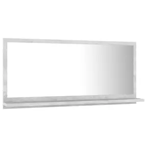 Dorlene Framed Wall Mounted Bathroom Mirror Concrete Grey / 90 cm