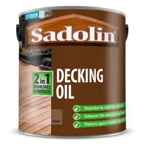 Sadolin 2 in 1 Decking Oil - Clear - 2.5L