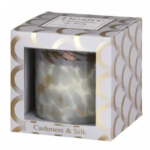 Cashmere & Silk Scented Glass Soy Wax Candle