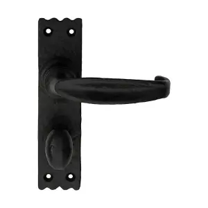 Carlisle Brass Black Antique Slimline V Lever on Bathroom Backplate  (LF5509)