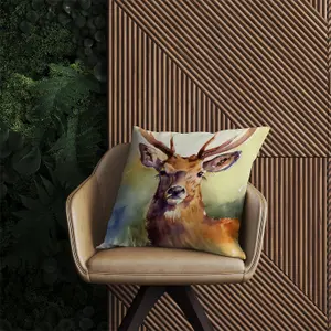 Splendid Stag Watercolour Outdoor Cushion 45cm x 45cm