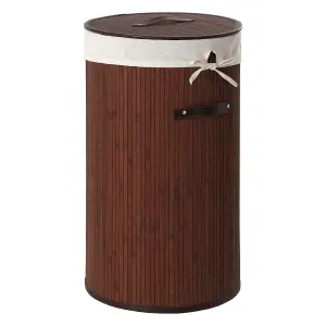 Maison by Premier Kankyo Dark Brown Round Laundry Hamper