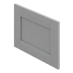 GoodHome Alpinia Matt slate grey wood effect Shaker 2 drawer front, bridging door & bi fold door 500mm