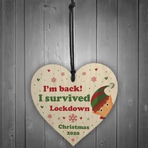 Funny Lockdown Sign Christmas Decoration Christmas Gift For Daughter Son Elf Sign