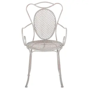 Set of 2 Garden Chairs CILENTO Metal Grey