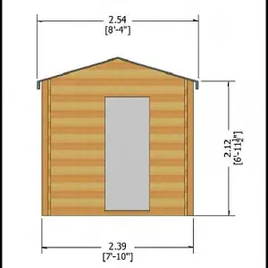 Camelot Log Cabin Home Office Garden Room Approx 8 x 8 Feet