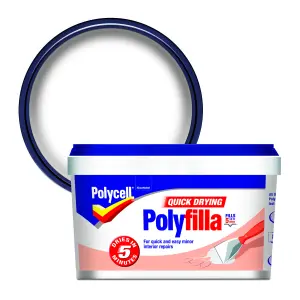 Polycell Quick dry White Ready mixed Filler, 600g