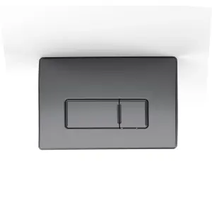 In Wall Dual Flush Cistern for Back to Wall Toilet Pans with Gun Grey Flush Plate