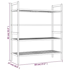 Shoe Racks 2 pcs 69x27x41 cm Solid Wood Walnut