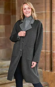 House Of Bruar Ladies Wool Rich Reversible Coat