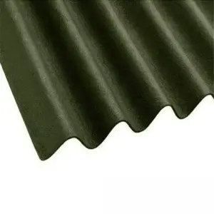 PACK OF 15 (Total 15 Units) - Premium Corrugated 2.6mm Thick Bitumen Green Roof Sheets - 2000mm x 950mm (855mm Cover)