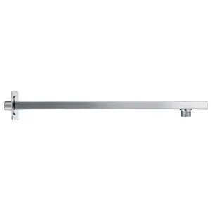 Venus Chrome Square Wall Mounted Shower Arm (W)300mm