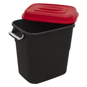 Sealey Durable Refuse Storage Bin Suitable For Outdoor Use 75 Litres Red BM75R