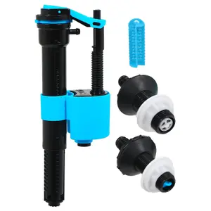 SPARES2GO Toilet Cistern Fill Valve Universal Dual Height Adjustable 4-in-1 Water Float Kit (Bottom or Side Entry)