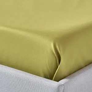 Homescapes Olive Green Egyptian Cotton Flat Sheet 1000 Thread Count, Double