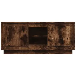 Berkfield TV Cabinet Smoked Oak 102x35x45 cm Engineered Wood