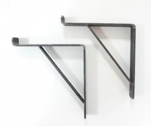 Rustic Scaffold Board Shelf Brackets Heavy Duty Handmade Industrial Steel Metal