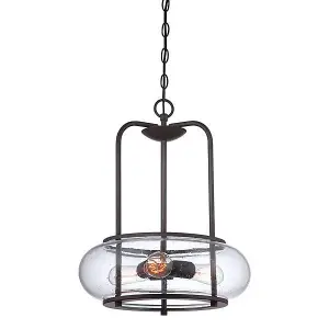 Elstead Trilogy 3 Light Ceiling Pendant Old Bronze, E27