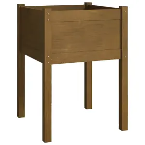 Berkfield Garden Planter Honey Brown 50x50x70 cm Solid Pinewood