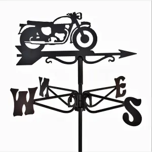 Espira 2932 Vintage Motorcycle Black Mini Weathervane