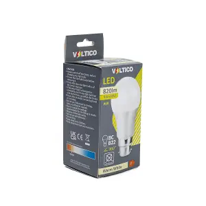 Bulb LED Glass B22 Warm White x 2Pack