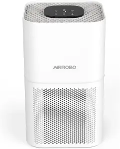 AIRROBO Air Purifier for Bedroom & Home Quiet Bladeless Fan HEPA Filter Air Purifier for Pollen, Dust, Smoke, Odours and Pet Smell