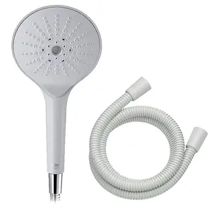 Mira Showers 130mm Switch Shower Head White 4 Spray Modes + 1.25 White Hose