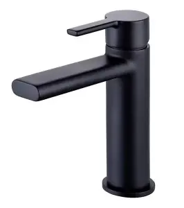 Aquarius Evolution Mono Basin Mixer Tap Matt Black