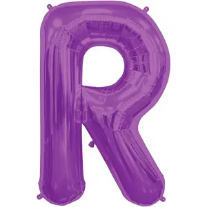 NorthStar R Letter Foil Balloon Purple (One Size)