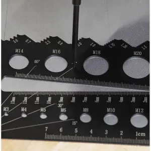 Sealey Multi-Gauge Metric Stainless Steel Tap/Drill M3-M20 Bolt Screw 0-7cm MGM1